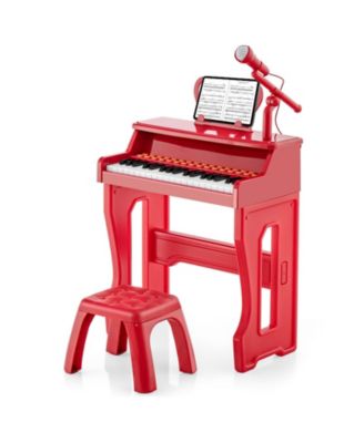 37 Keys Music Piano With Microphone Kids Piano Keyboard With Detachable Music Stand