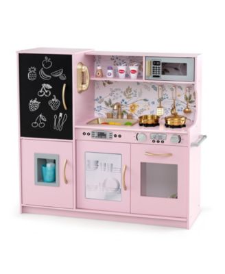 Interactive Kids Play Kitchen for Boys and Girls with Cooking Accessories