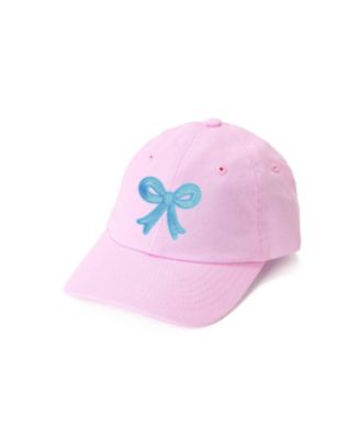 Girls Blue Bow Patch Baseball Hat