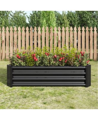 Streamdale  Furniture 4x2x1ft Metal Raised Garden Bed for Flowers Vegetables and Herbs
