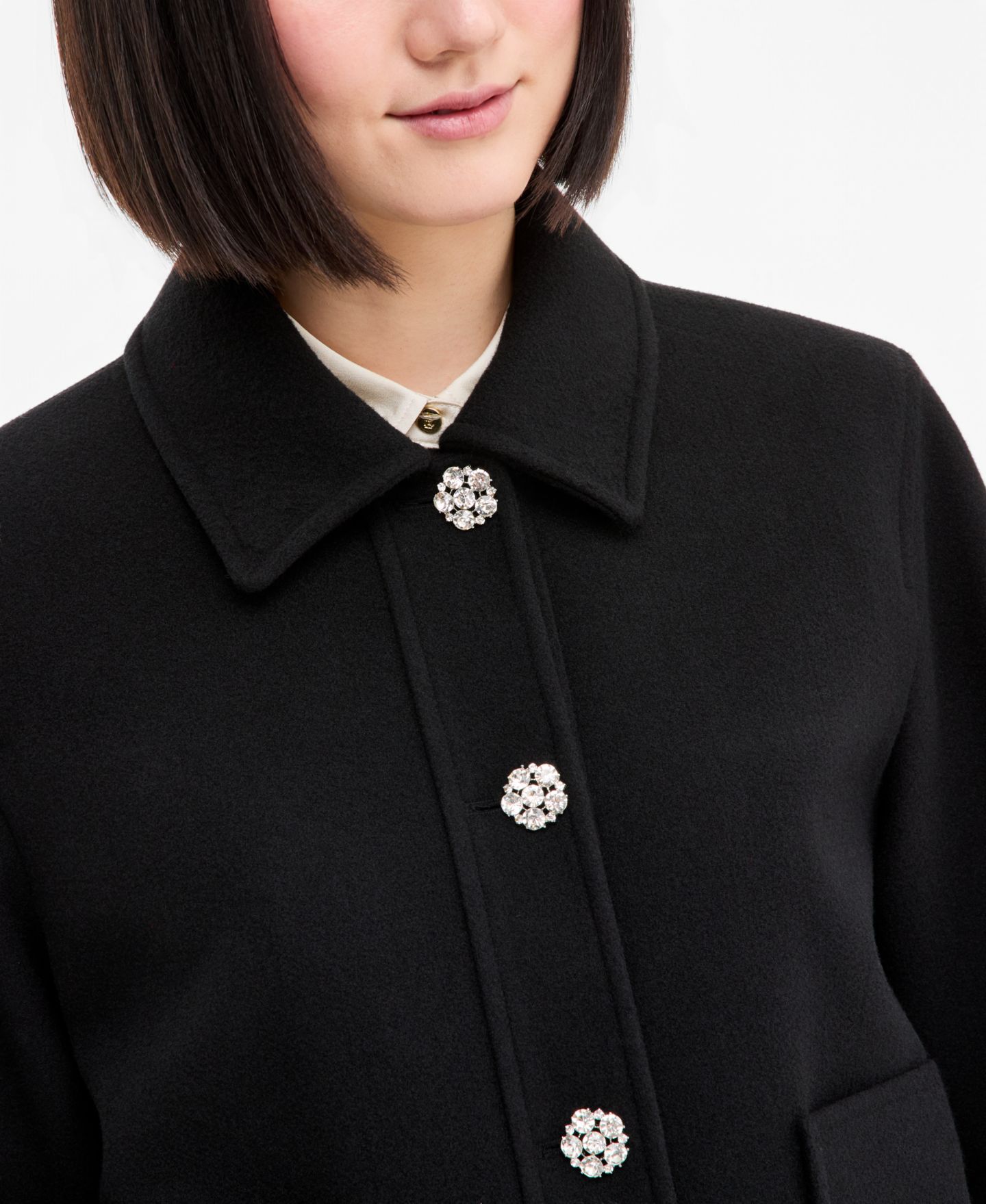 Женская куртка CeCe Jewel Button Lady Work Jacket, цвет: Чёрный — фото 4