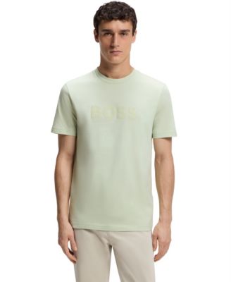 BOSS by Men's Cotton-Jersey Logo Artwork Regular-Fit T-Shirt