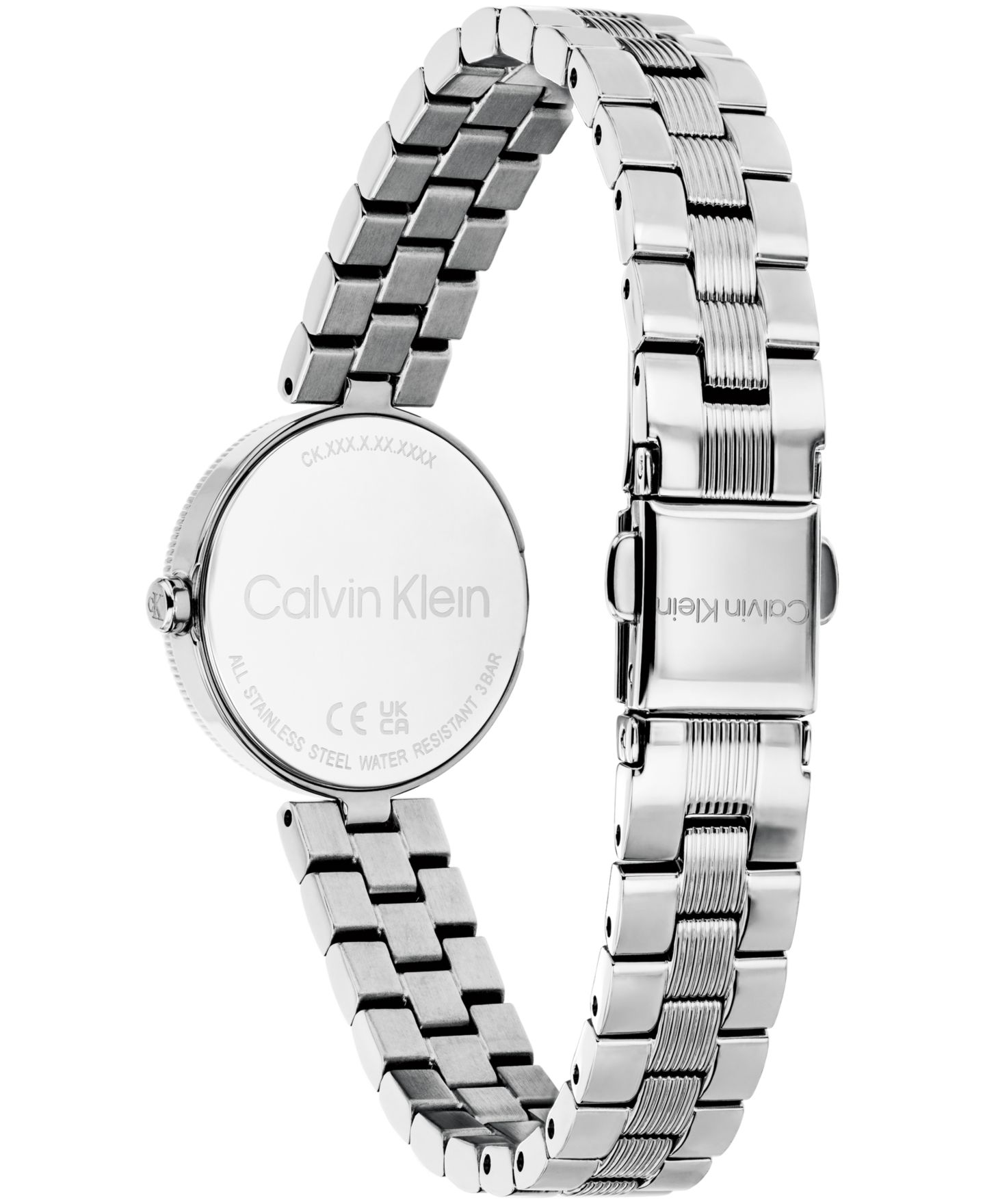 Женские часы Calvin Klein Gleam Silver-Tone Stainless Steel Bracelet Watch 24mm — фото 3