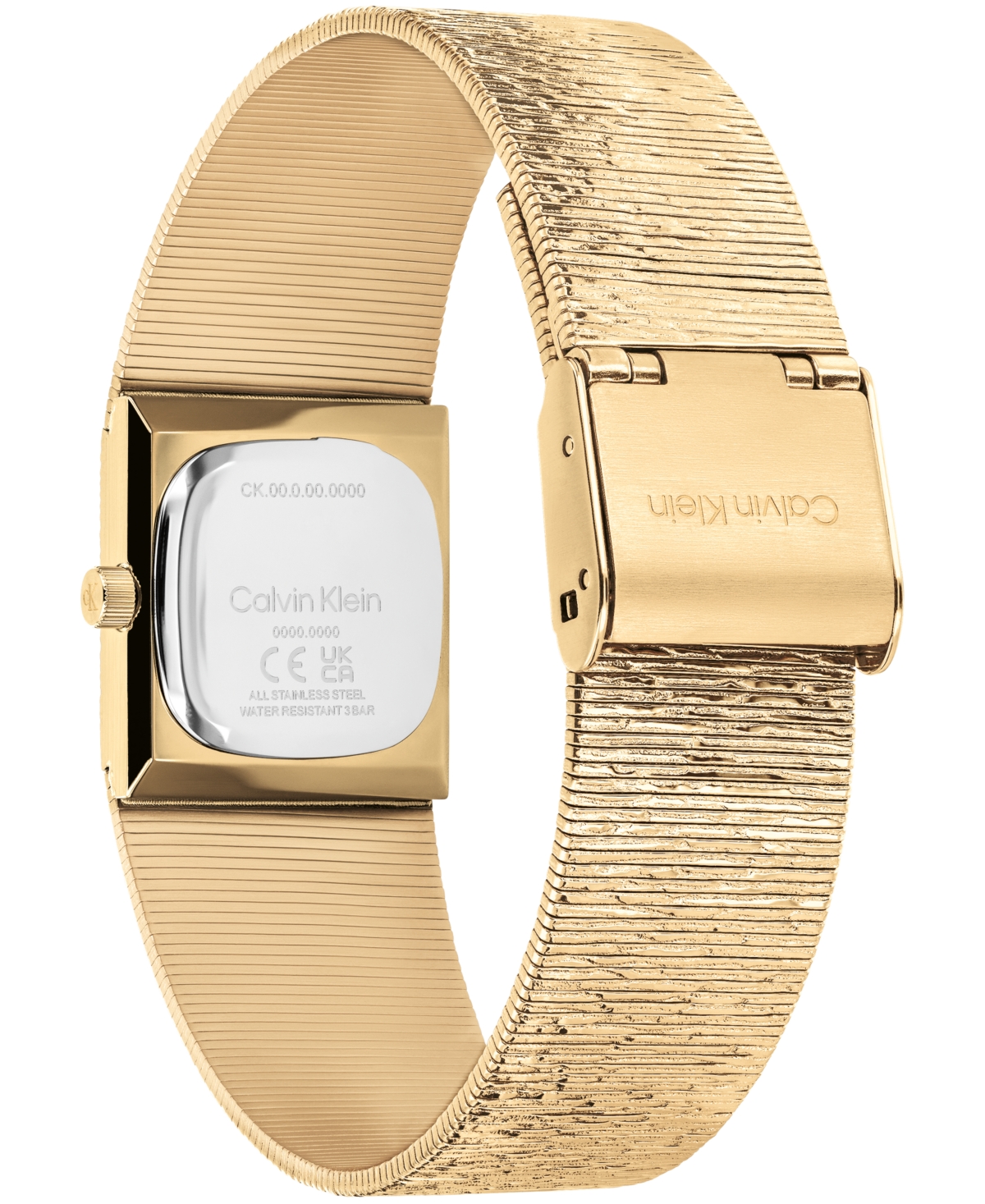 Calvin Klein Women's Sophisticated Square Gold-Tone Stainless Steel Bracelet Watch 20mm