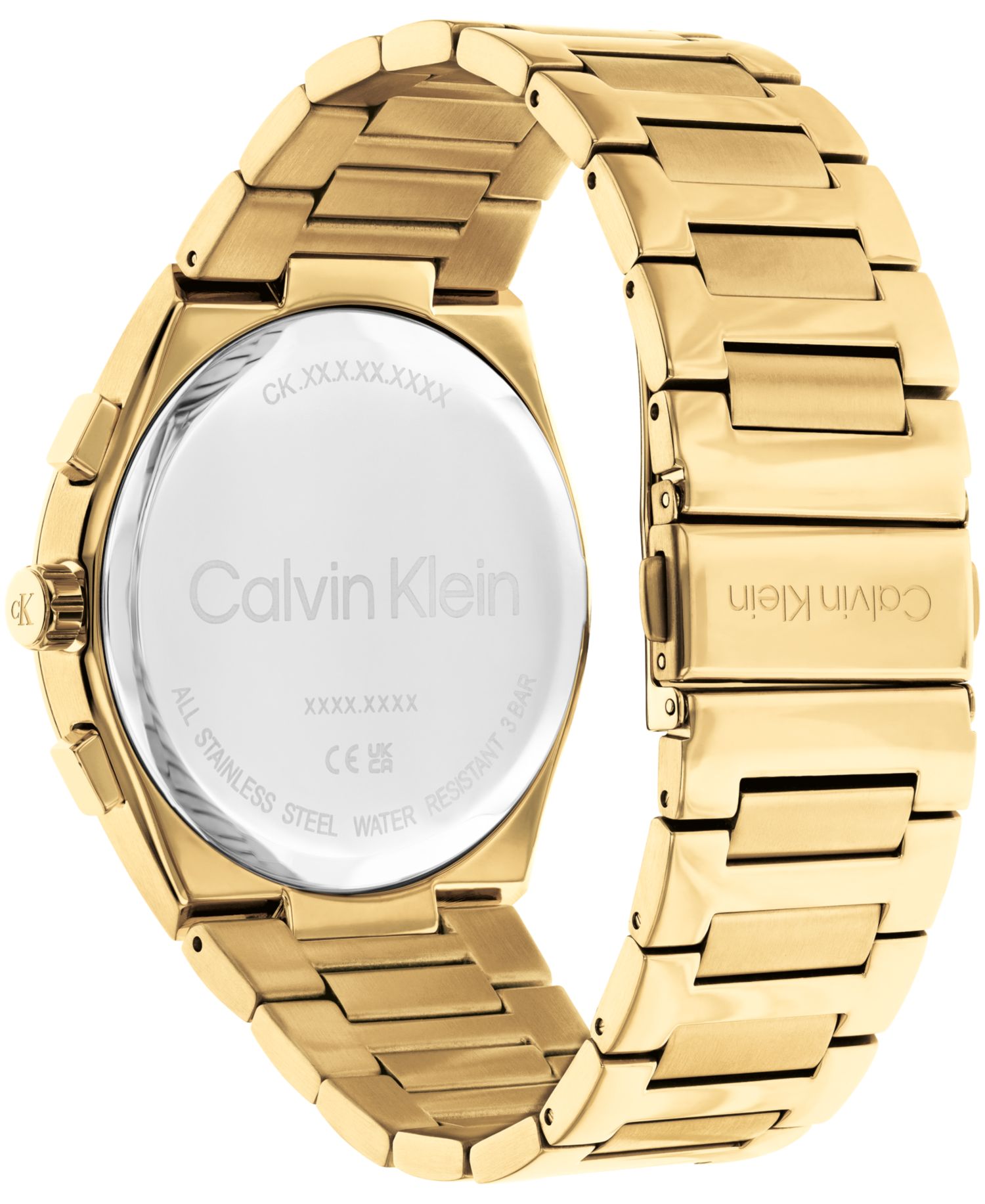 Men's Distinguish Skeleton Gold-Tone Stainless Steel Bracelet Watch 44mm