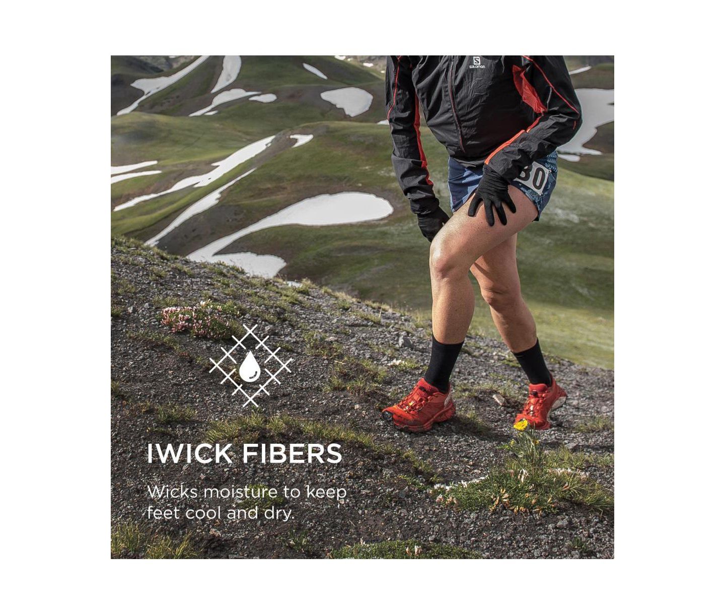 Носки Athletic для мужчин, укороченные — Feetures, цвет: Чёрный — фото 5