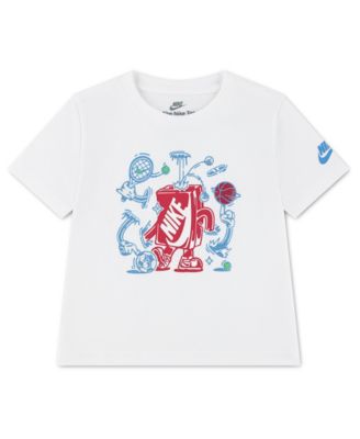Nike Boys' Toddler 2T-5T Boxy Juice Short-Sleeve T-Shirt - White