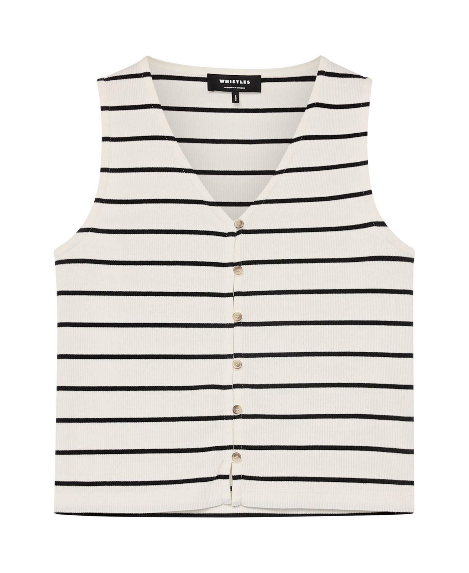 Women's Stripe Button Front Tank