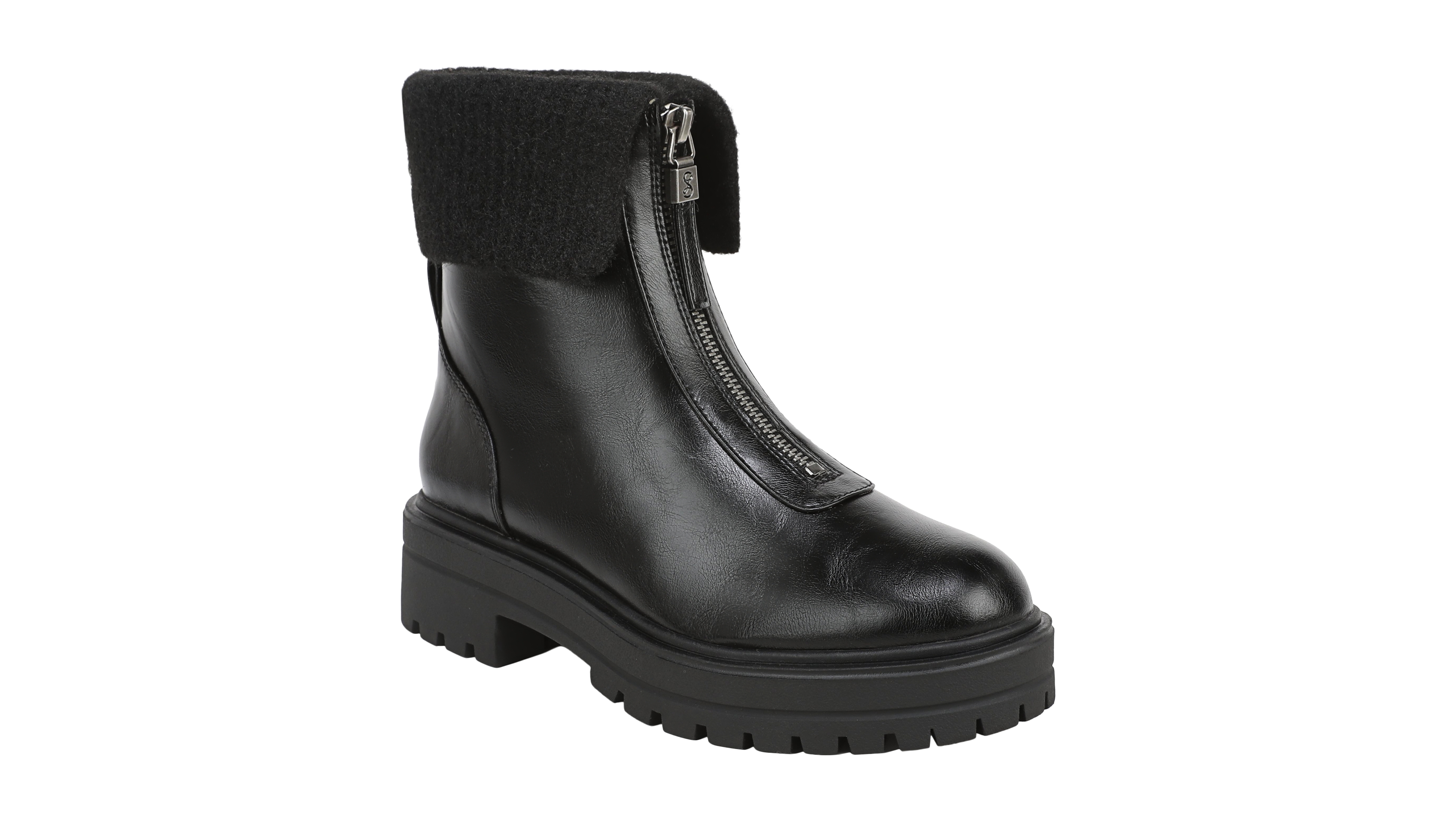 Sam and Libby Women's Kit Zip Short Round Toe Booties