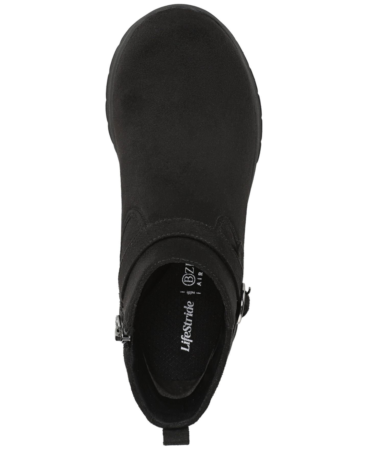 Женские ботинки LifeStride Guilder Zip Round Toe Short, цвет: Чёрный — фото 4