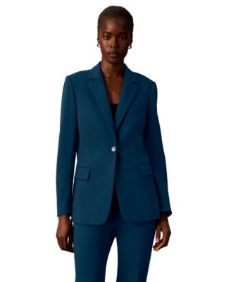 Petite One-Button Notch Collar Jacket