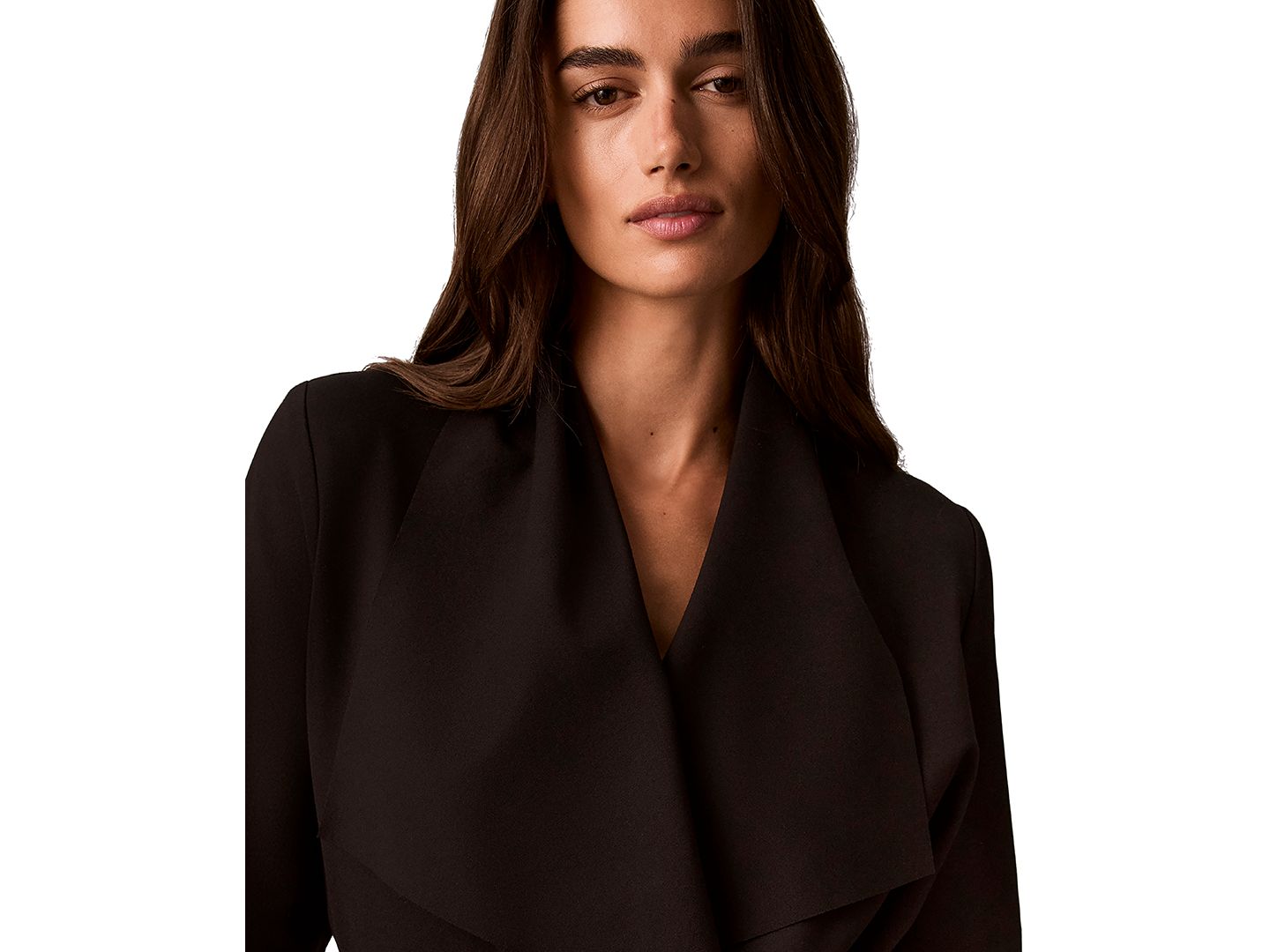 Женская куртка Calvin Klein Collared Neck Belted, цвет: Чёрный — фото 4