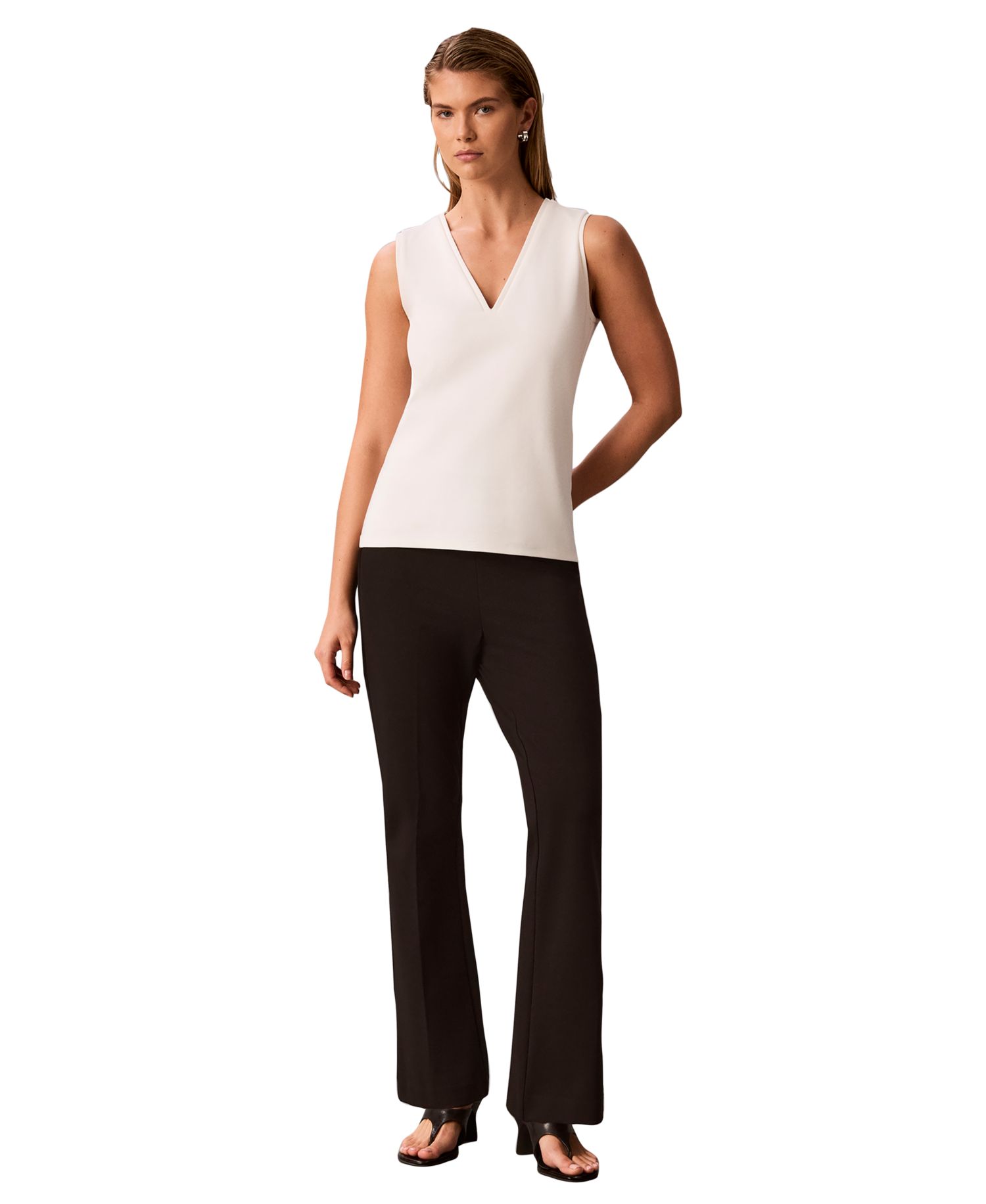 Petite V-Neck Banded Shell Top