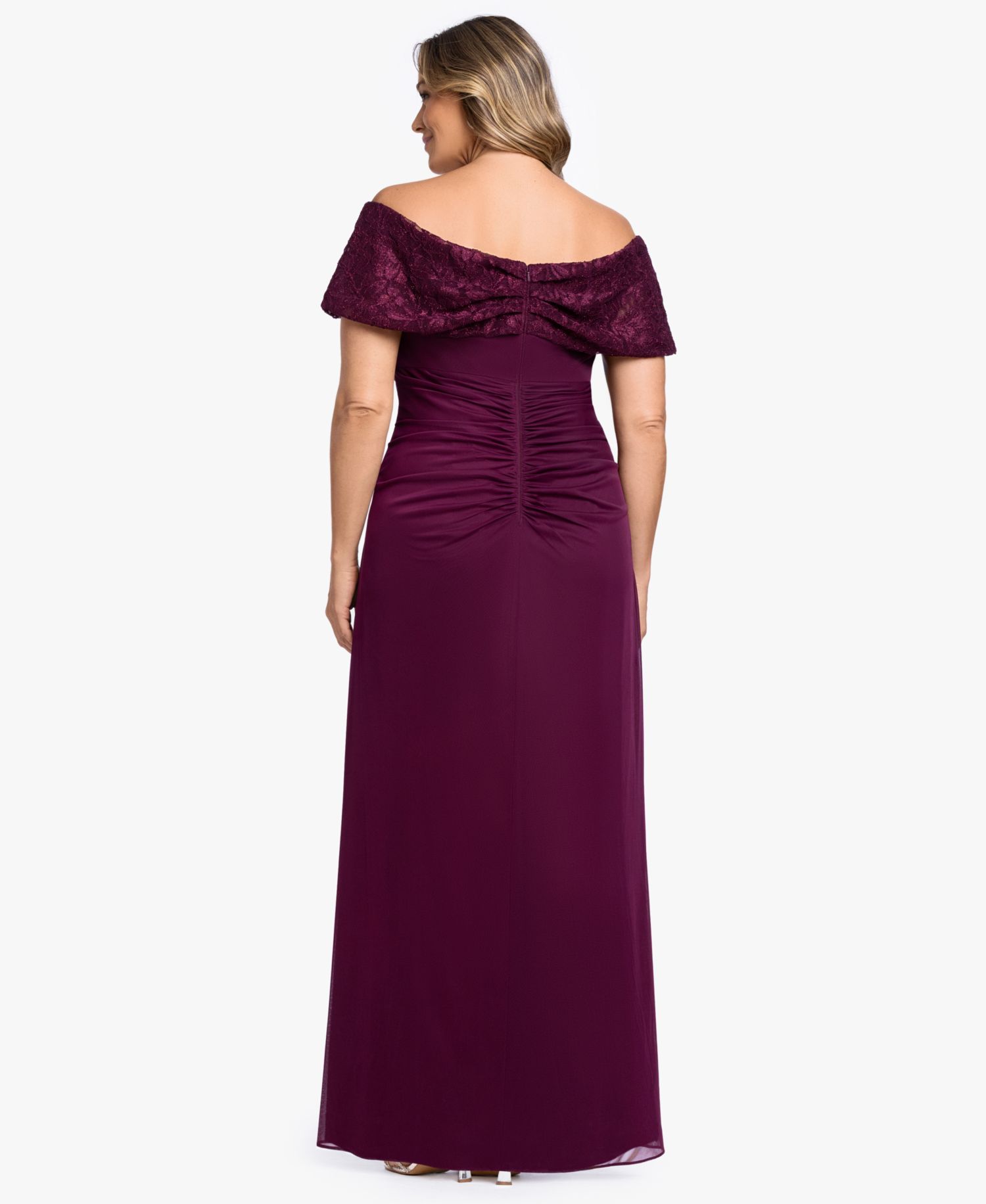 Plus Long Off-the-Shoulder Gown