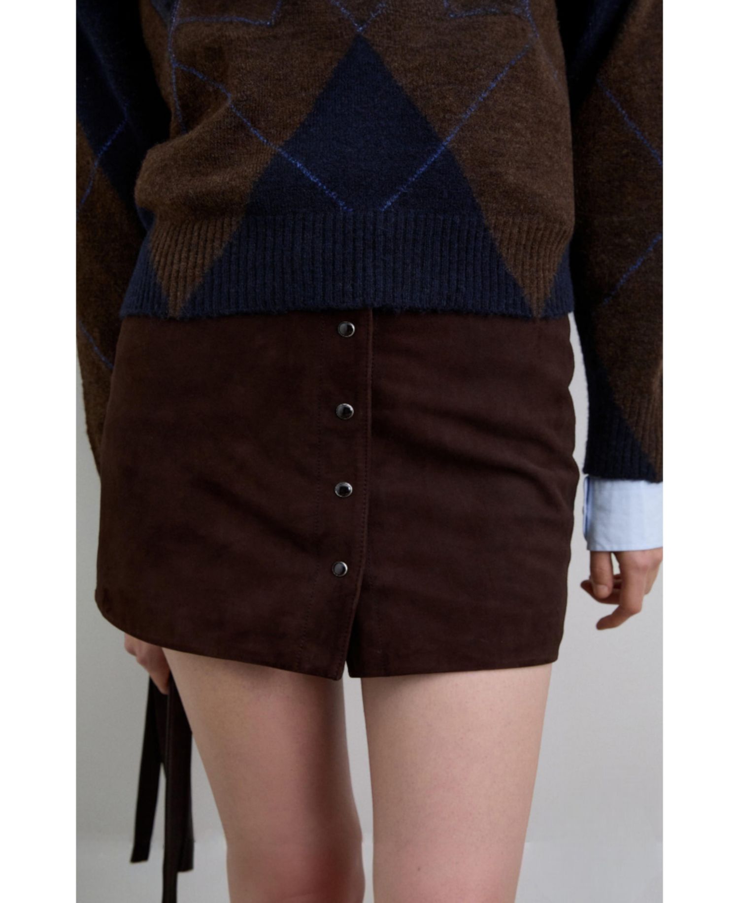 Women's Suede midi skirt