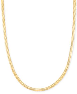 Italian Gold - Reversible Omega Collar Necklace in 14k Yellow and White Gold