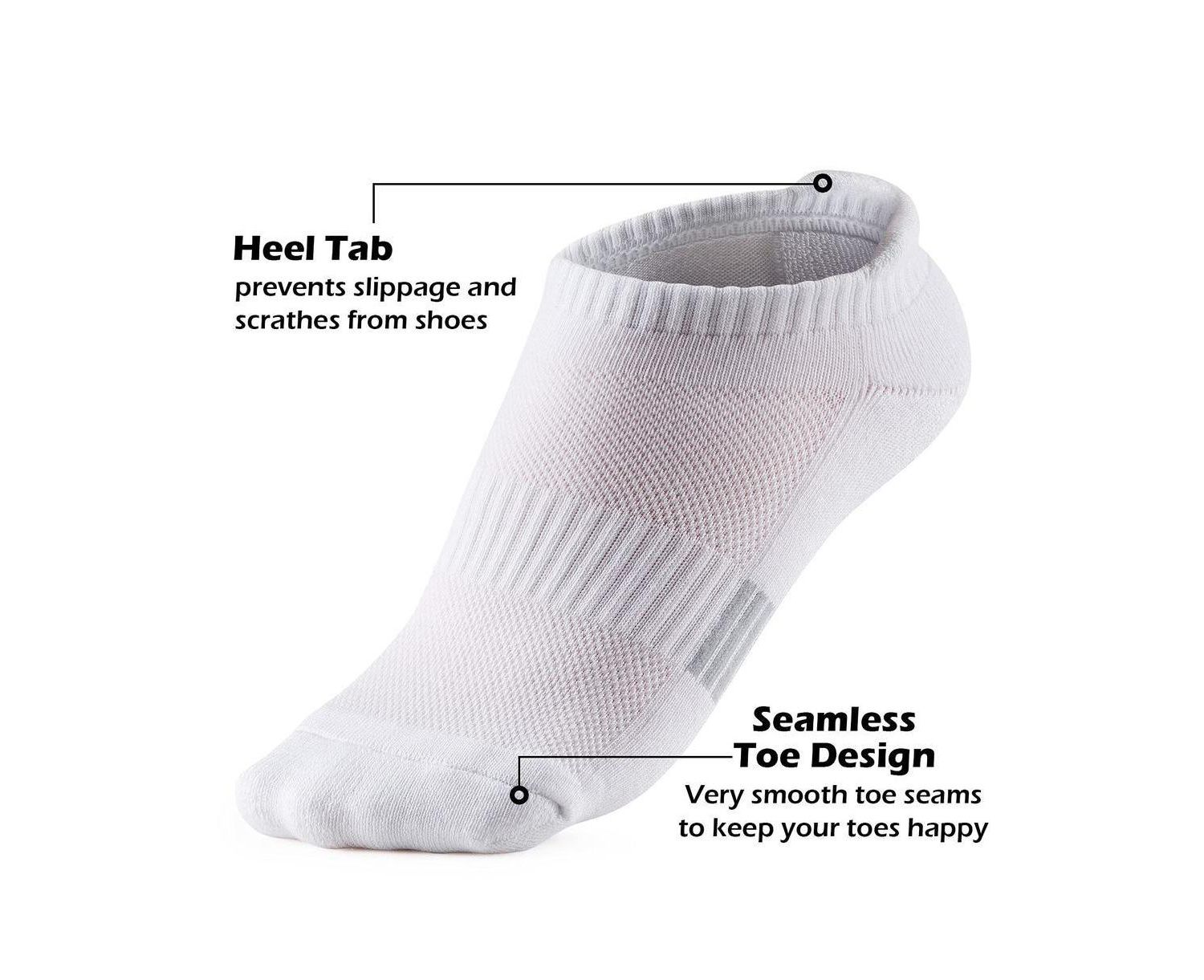 Women's Ankle Socks 5-Pairs Cushioned and Breathable for Running and Casual Wear