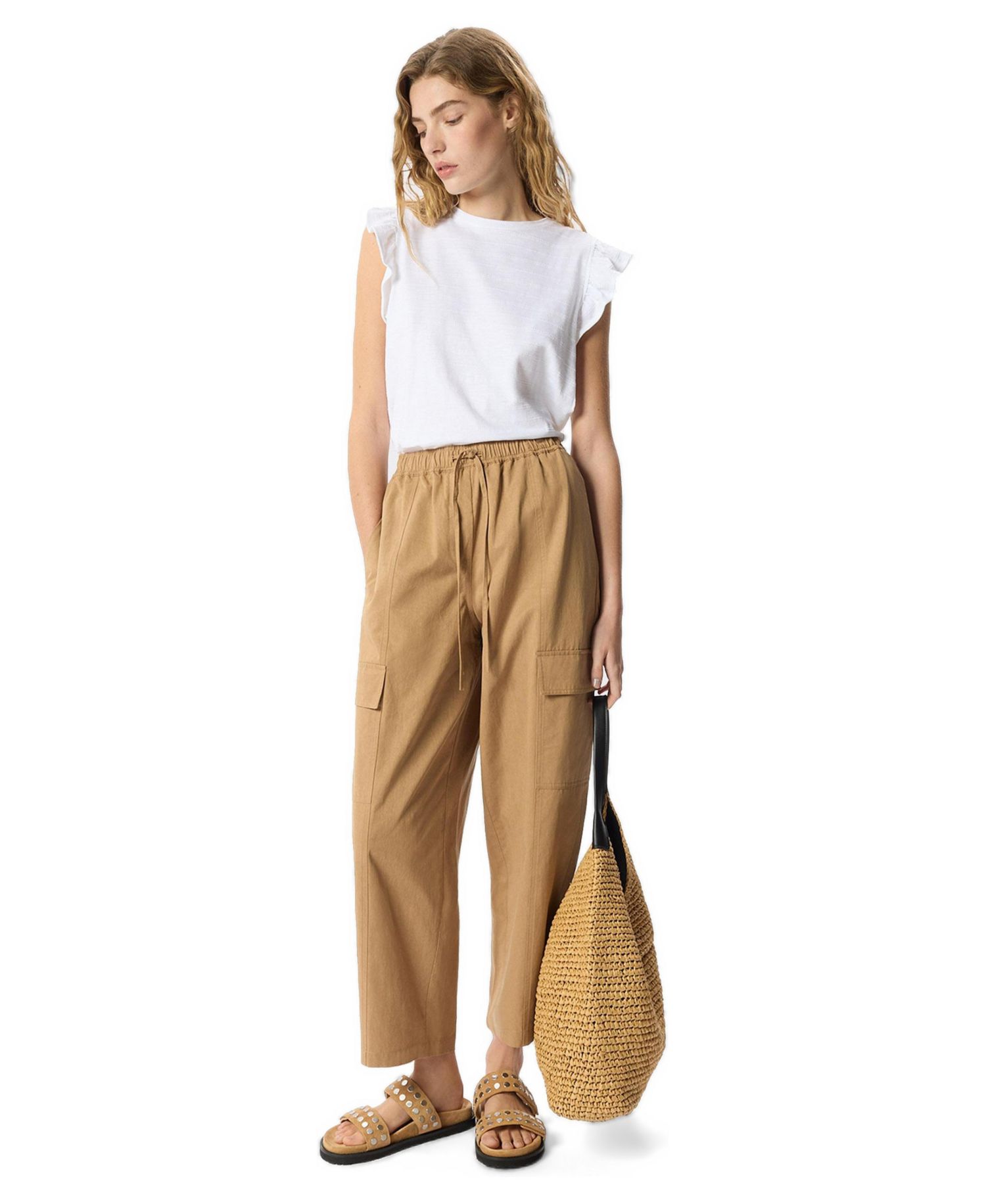 Women's Frill Sleeve Broderie Top