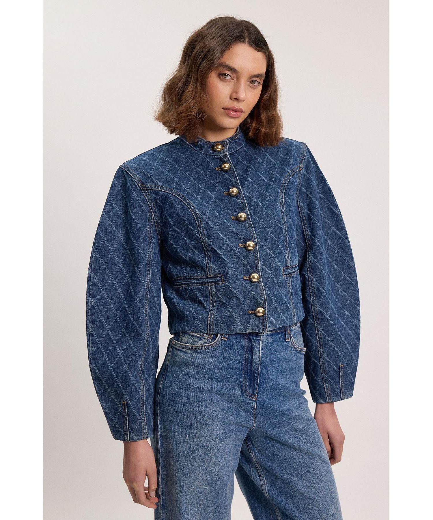 Women's Denim Balloon Jacket