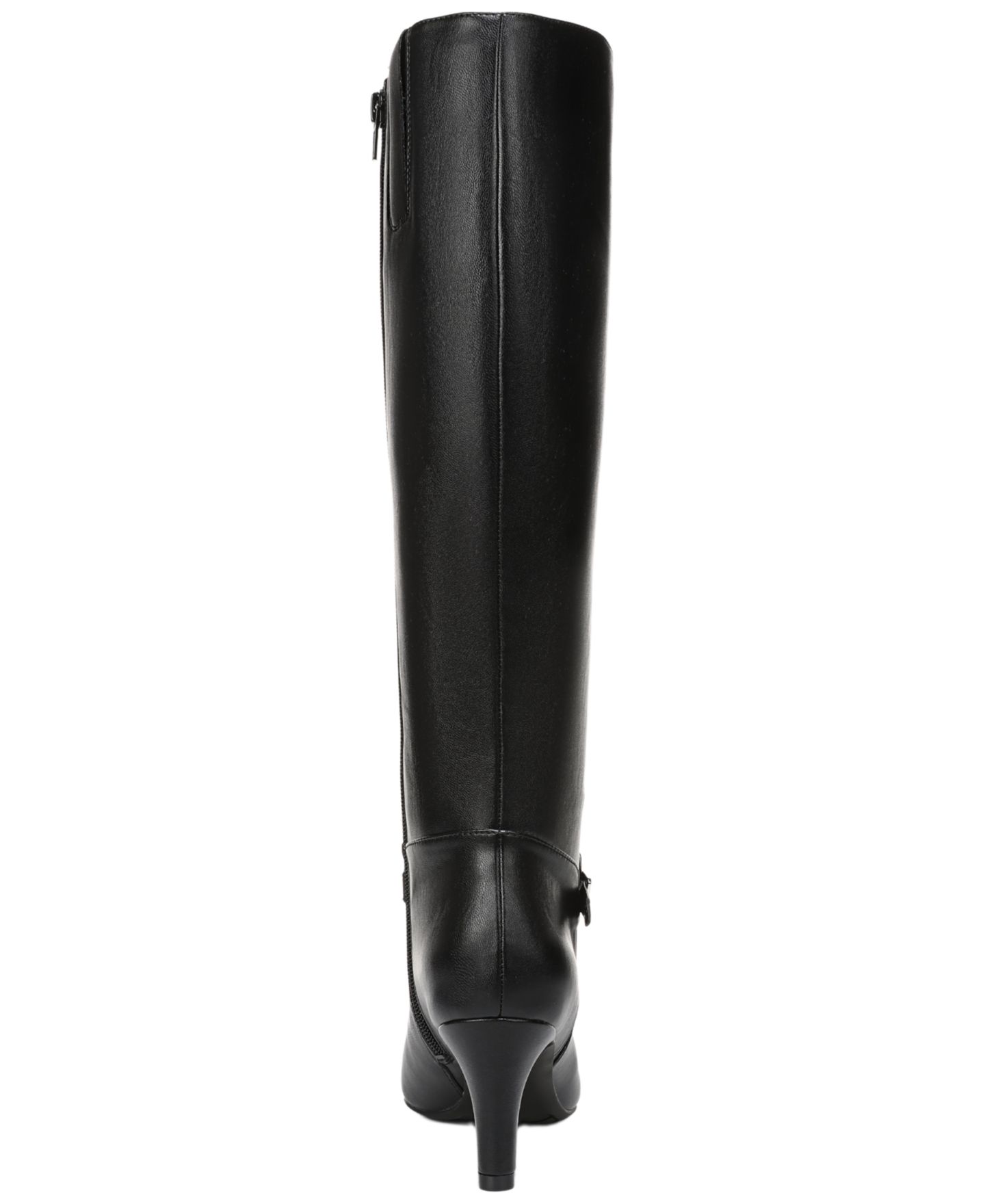 Женские ботинки LifeStride Glenore Zip Wide Calf Tall Almond Toe, цвет: Чёрная искусственная кожа — фото 3