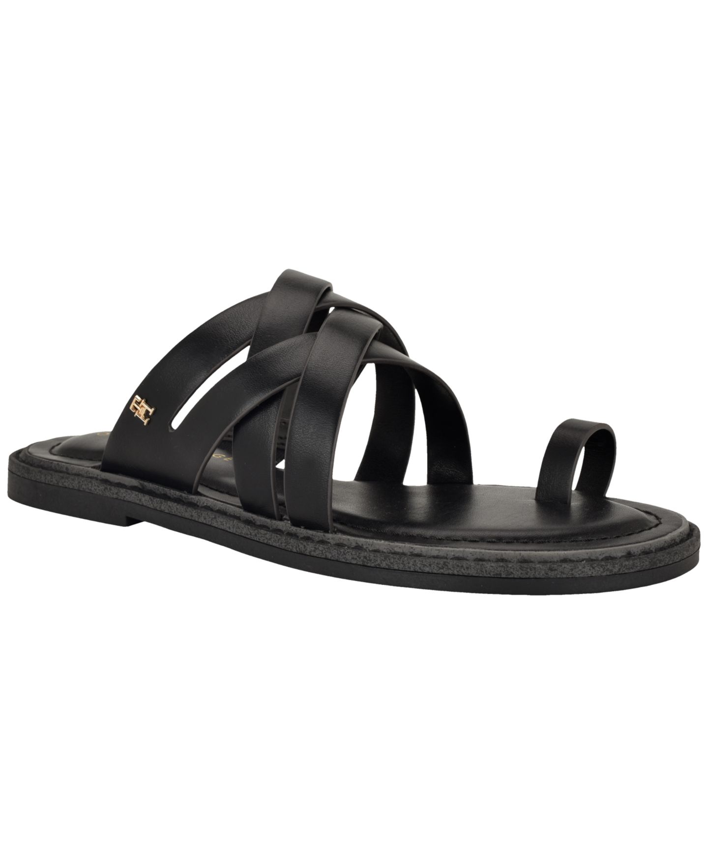 Женские сандалии Tommy Hilfiger Benett Strappy Toe Ring, цвет: Чёрный — фото 1