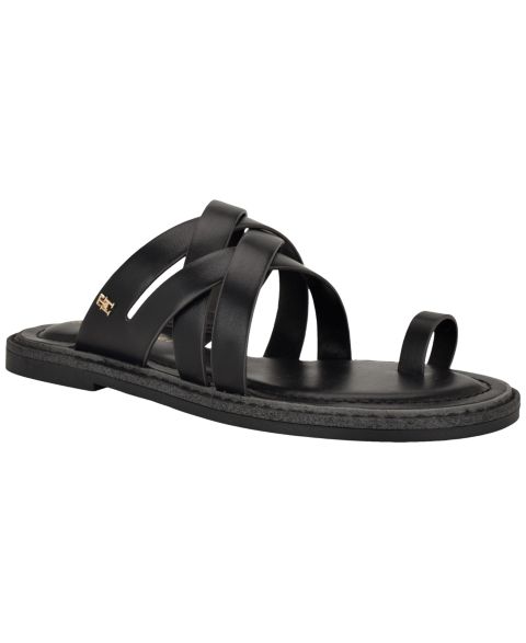 Женские сандалии Tommy Hilfiger Benett Strappy Toe Ring, цвет: Чёрный