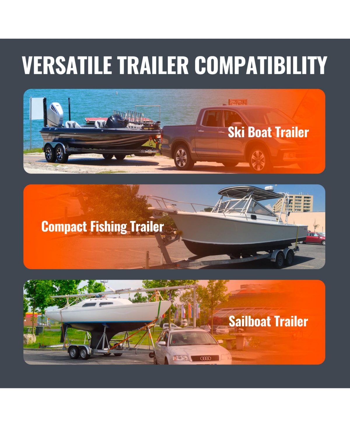 Vevor Boat Trailer Guide Hardened Steel Guide on Pvc Poles for Ski Boat