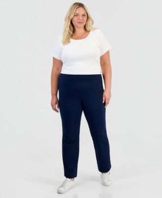 Plus Size High-Rise Bootcut Leggings
