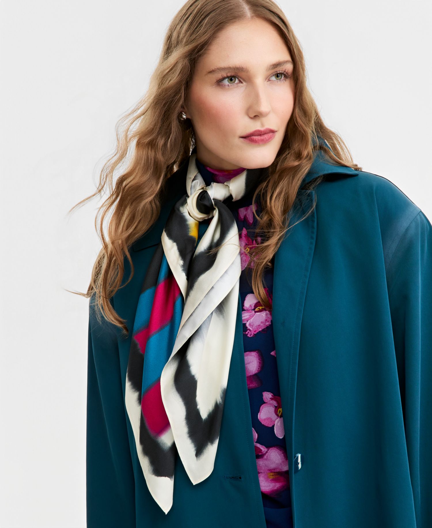 Women's Silk Printed Square Scarf