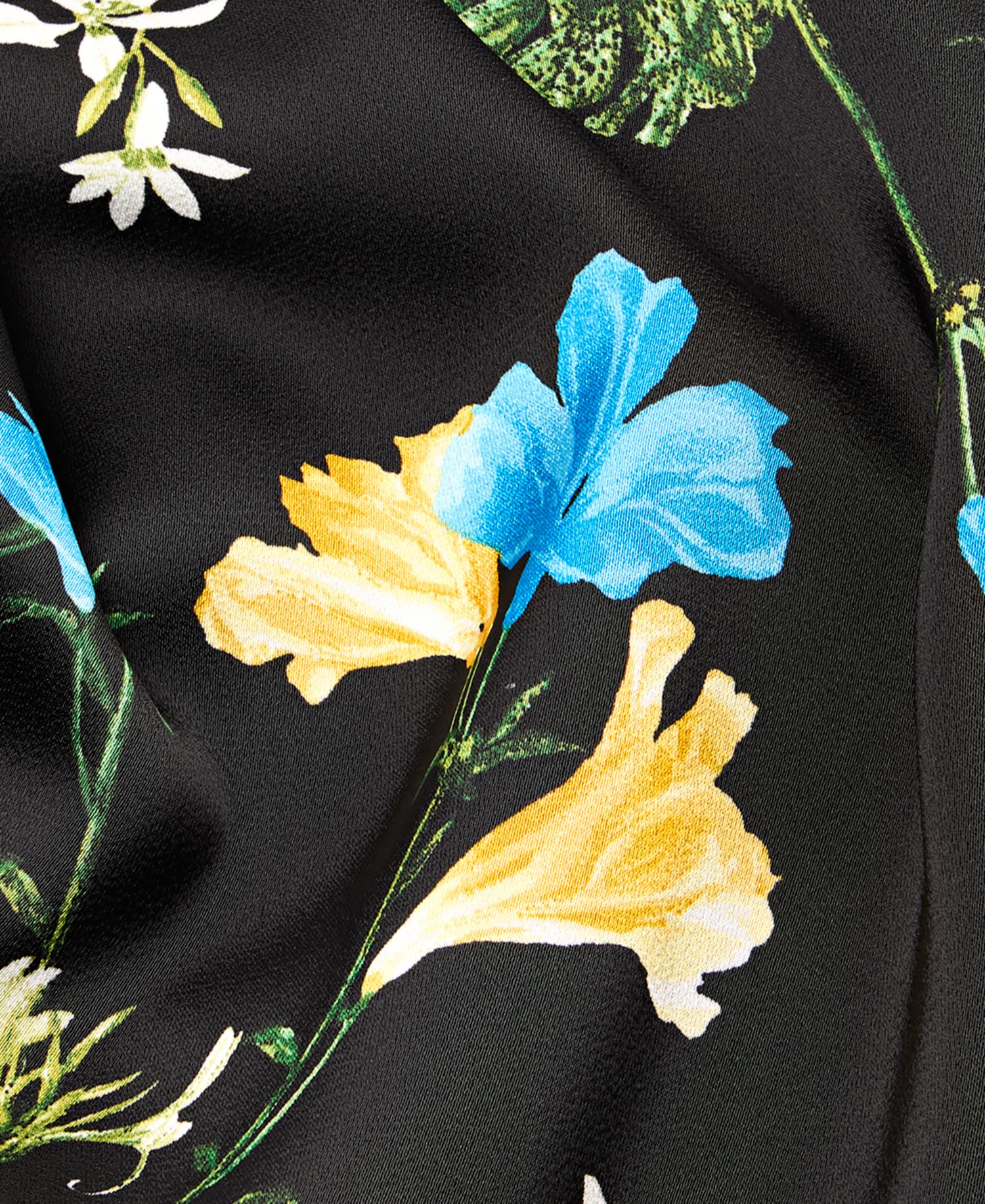 Women's Sleeveless Floral-Print Ruffle Front Blouse
