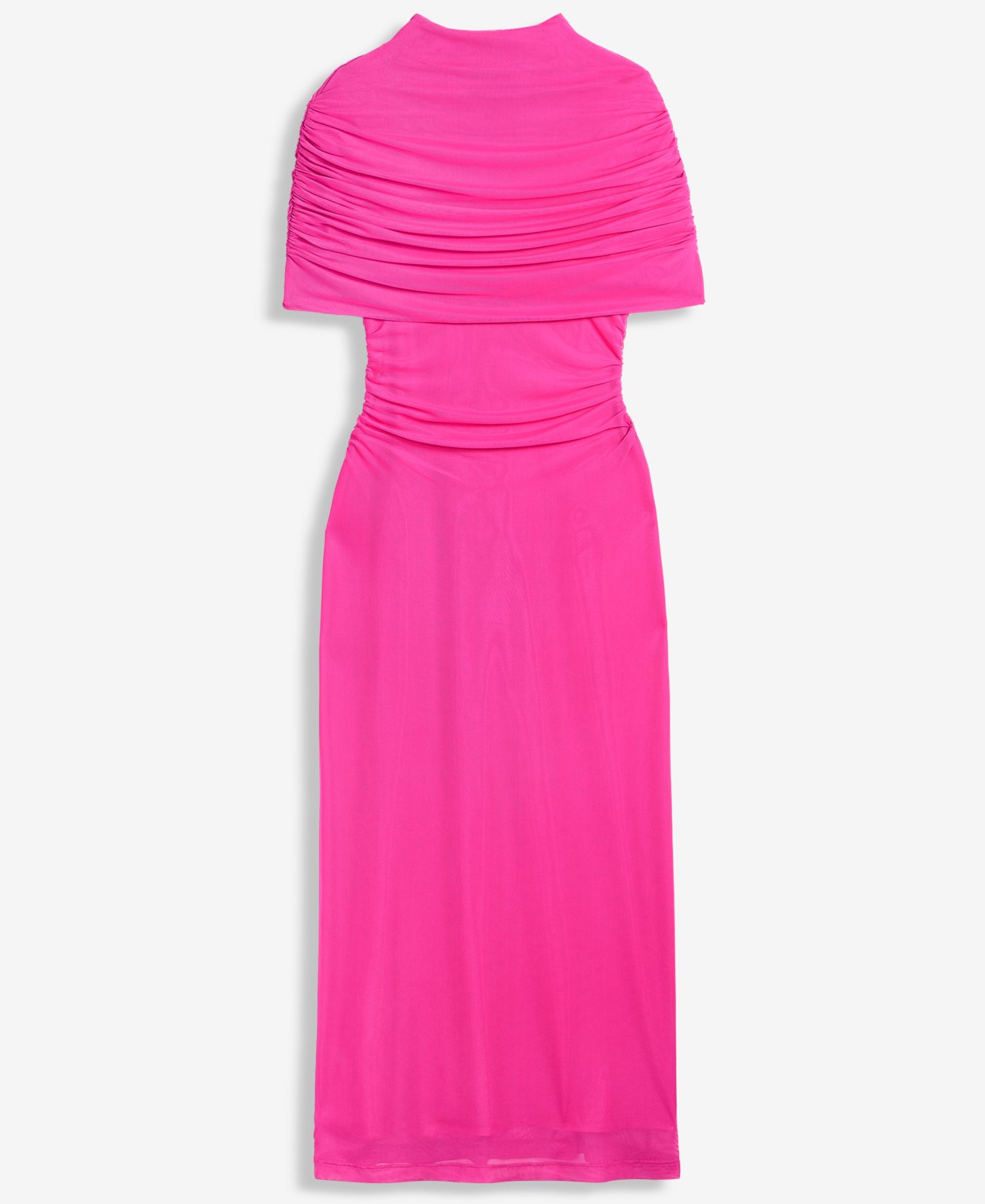 Women's Mock-Neck Midi Shrug Cape Dress