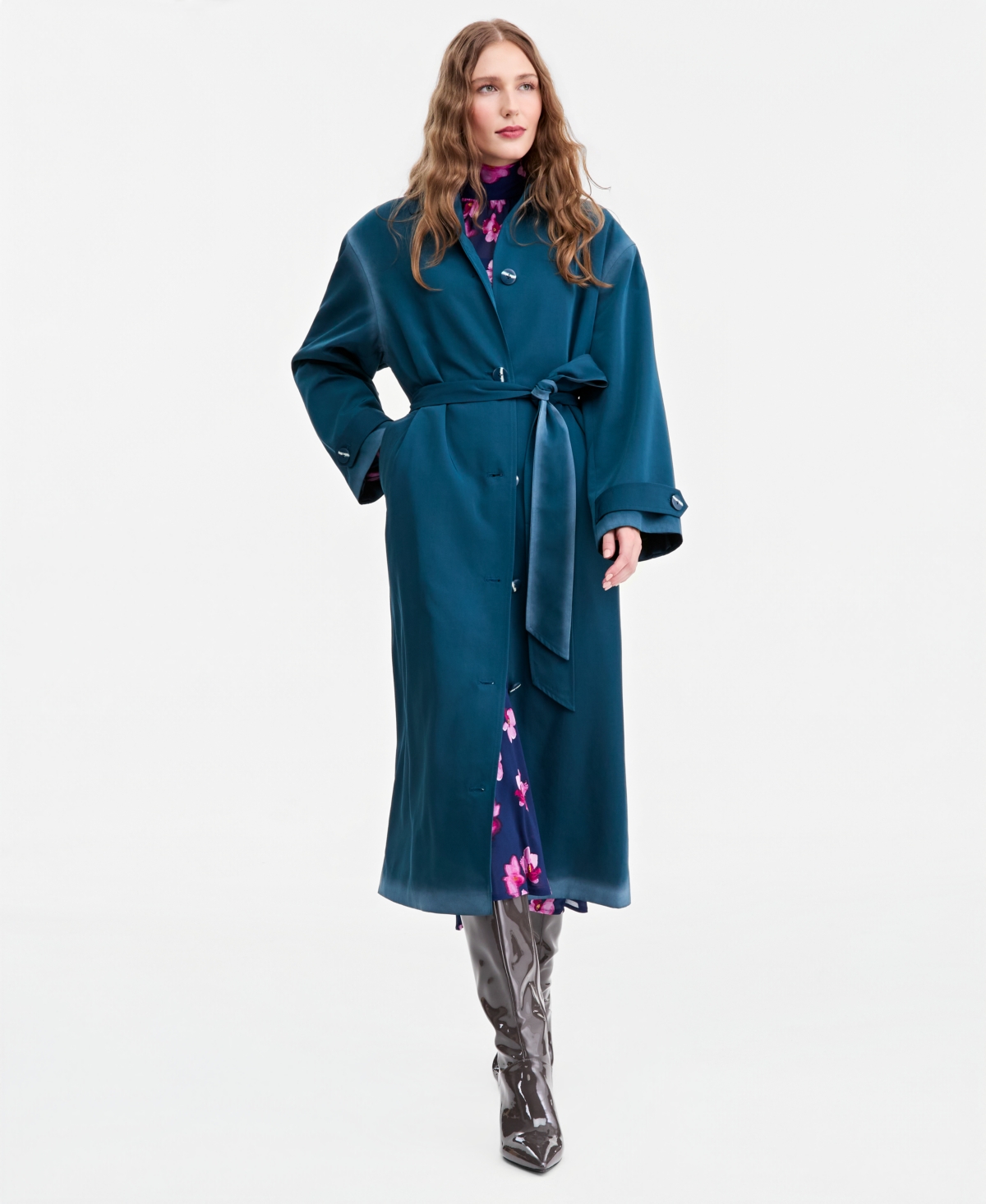 Jonathan Cohen X Macy's Women's Ombre-Effect Long Trench Coat, Exclusive