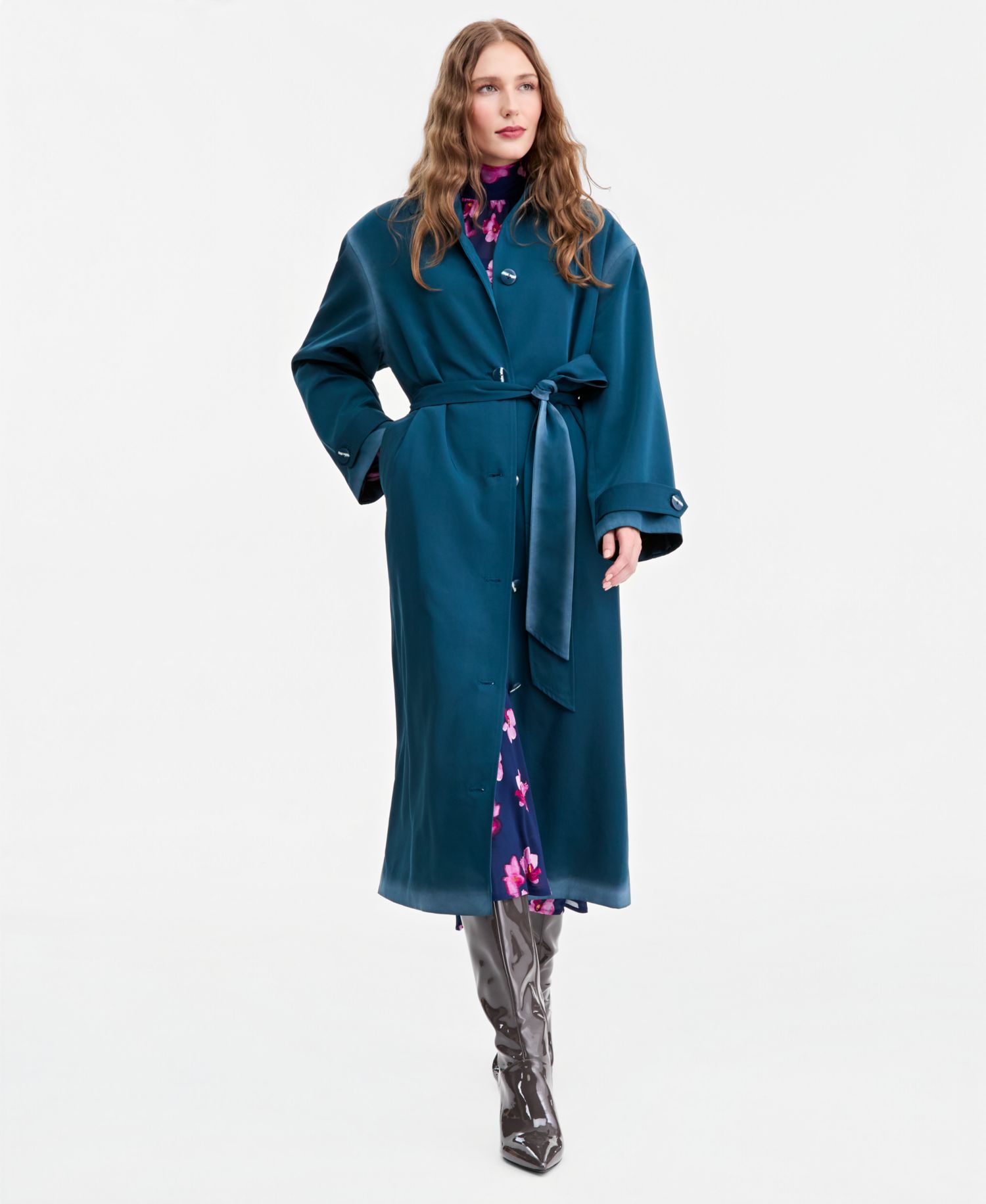 Women's Ombr&eacute;-Effect Water-Repellent Trench Coat