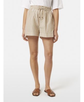 Women's High Rise Lurex Stripe Printed Short