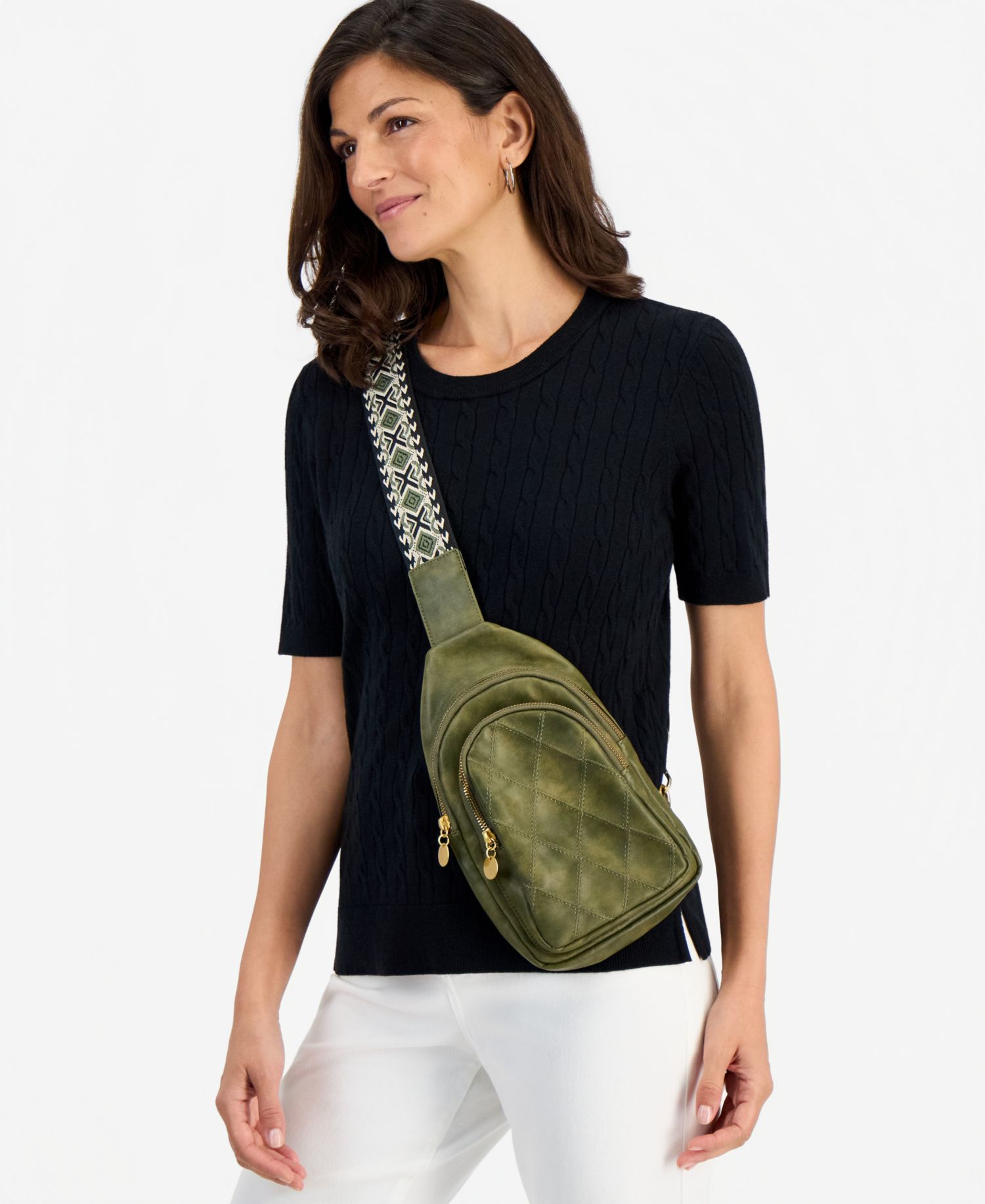 Diamond Quilted Sling Bag