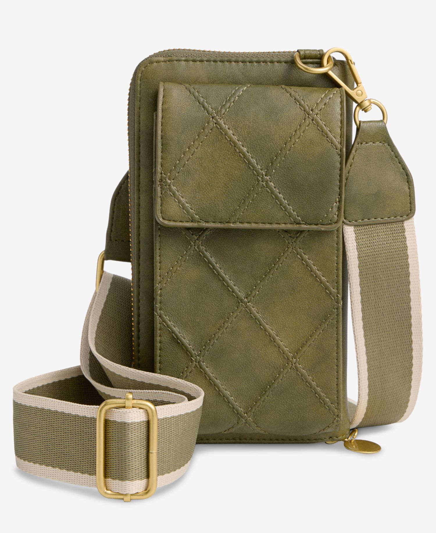 Diamond Quilted Phone Crossbody Bag