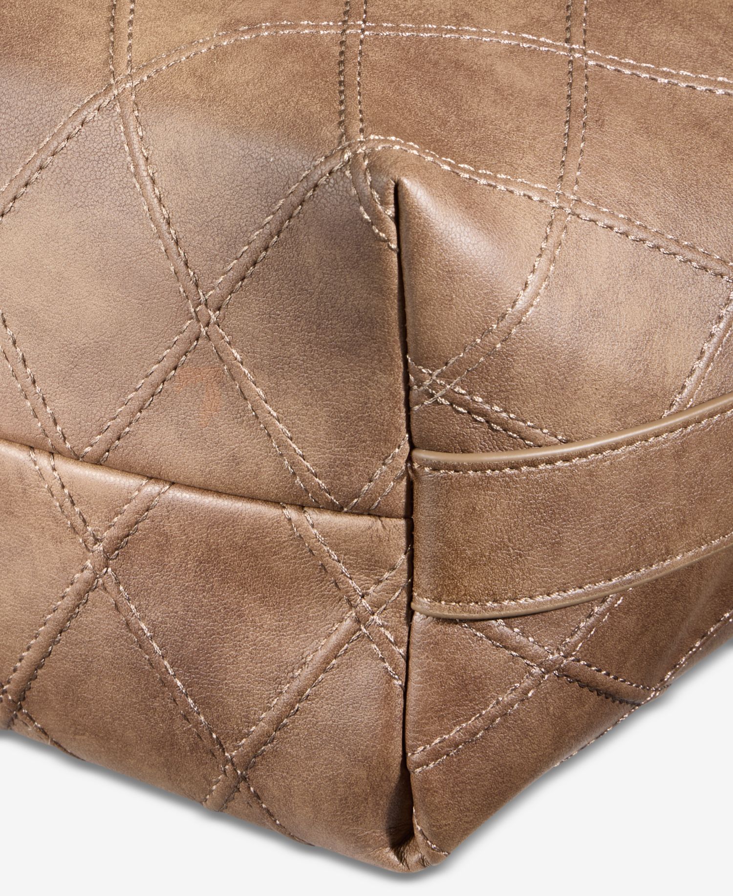 Diamond Quilted Bucket Bag