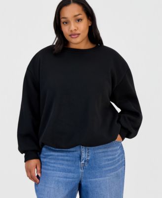 Trendy Plus Size Bubble-Hem Sweatshirt