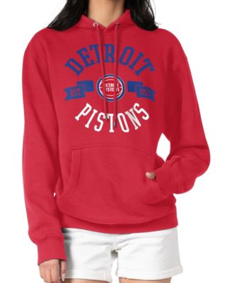 Women's Red Detroit Pistons City Pullover Hoodie