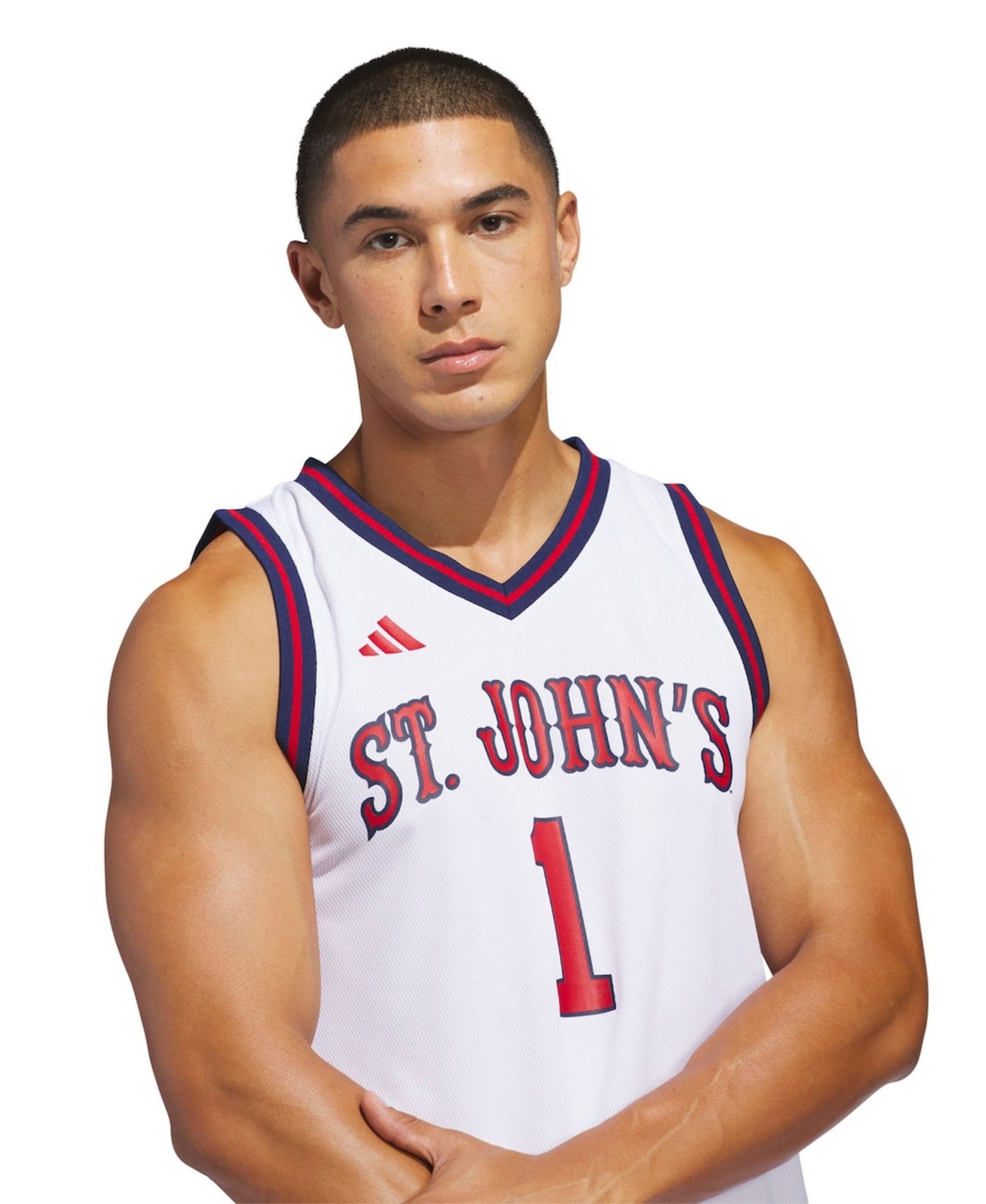 Men's White St. John's Red Storm Home Replica Basketball Jersey