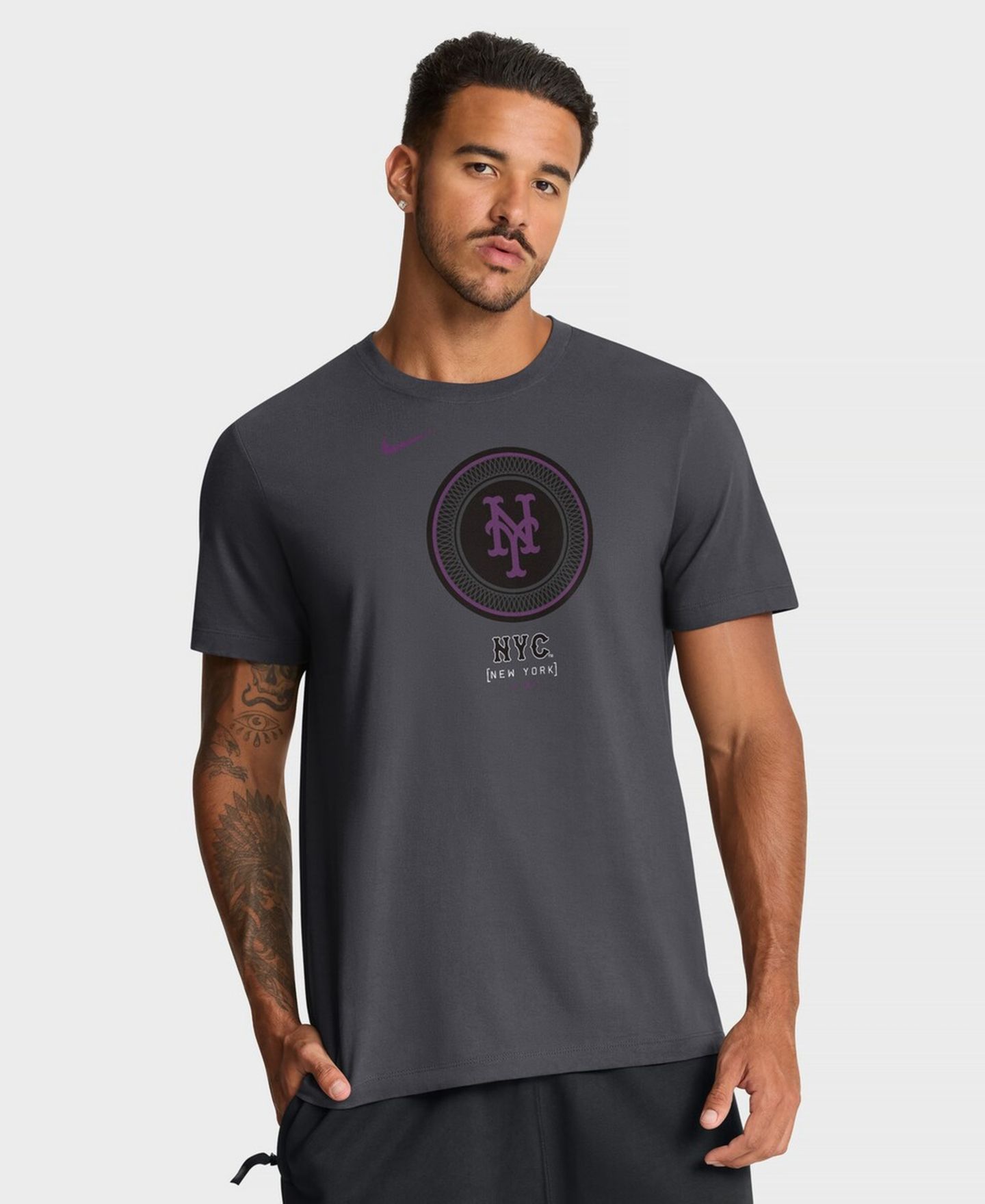 Мужская футболка Nike Anthracite New York Mets City Connect Wordmark — фото 19