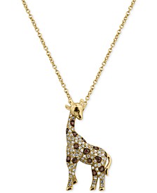 EFFY® Diamond Giraffe Pendant Necklace (3/8 ct. t.w.) in 14k Gold