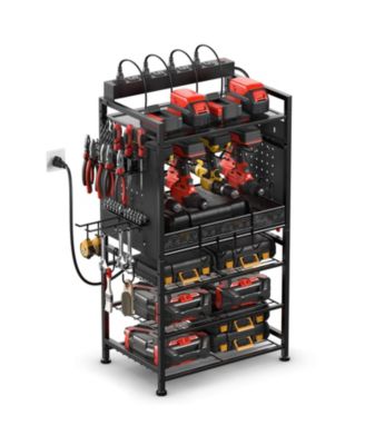 Power Tool Organizer Floor Stand Charging Station Drill Holder