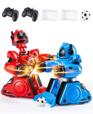 2-Pack Remote Control Fighting Robots, RC Boxing and Soccer Battle Set with LED Lights, 360degree(s) Movement