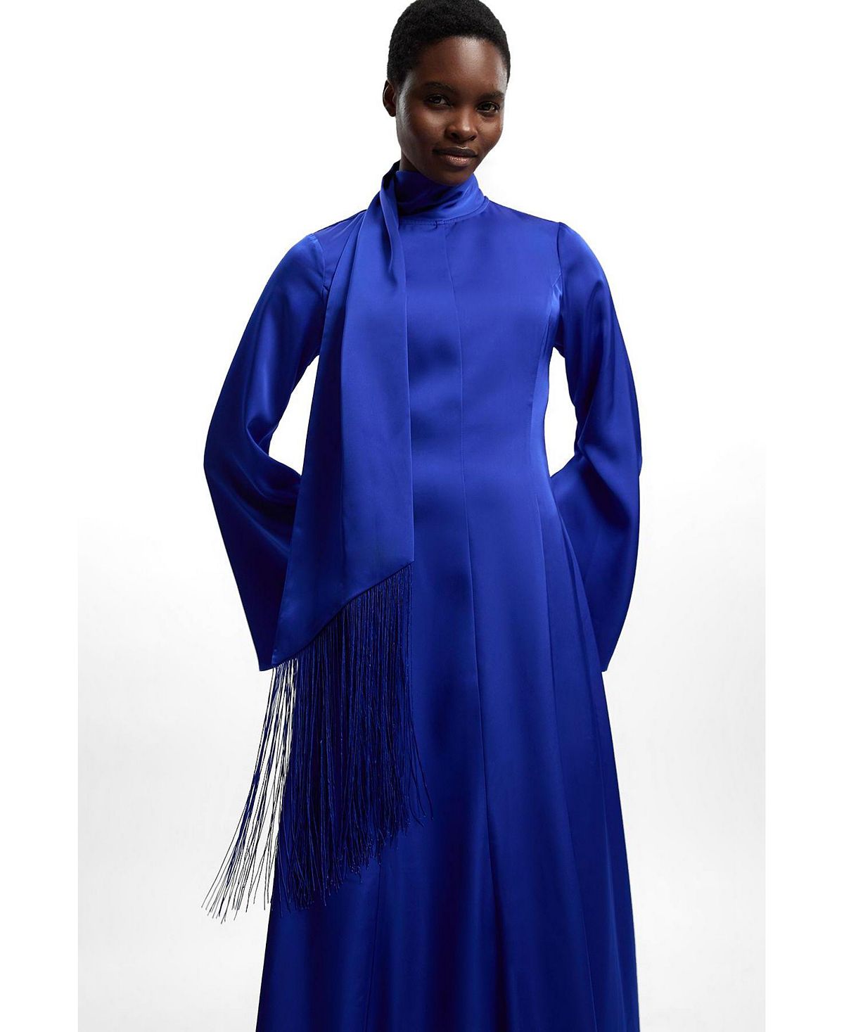Karen Millen Women's High Neck Long Sleeve Maxi Dress view 2 — MAYCSS fashion products