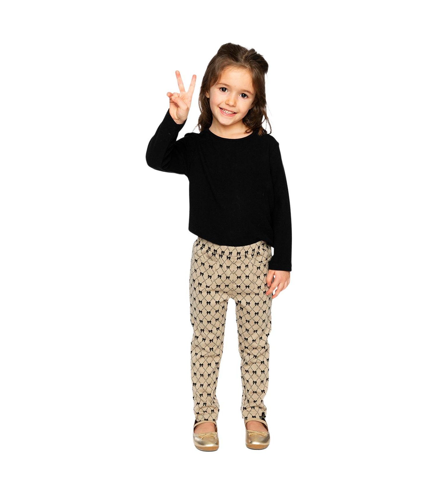 Little and Big Girl 6- 14 Brushed Rib Crew Neck Top
