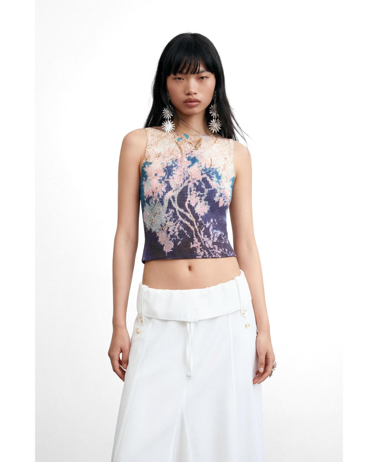 Women's Printed sleeveless t-shirt