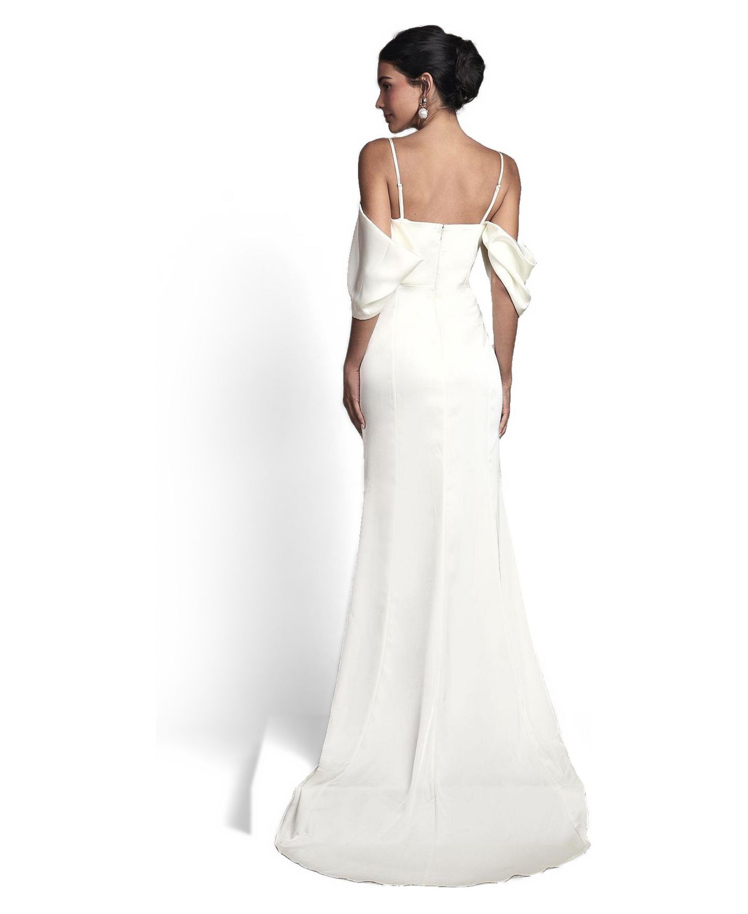 Women's Cowl Neck Satin Maxi Dress