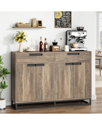 Sideboard Buffet Cabinet with Storage 55" Accent Cabinet with Drawers and Doors for Kitchen Dining Room Living Room
