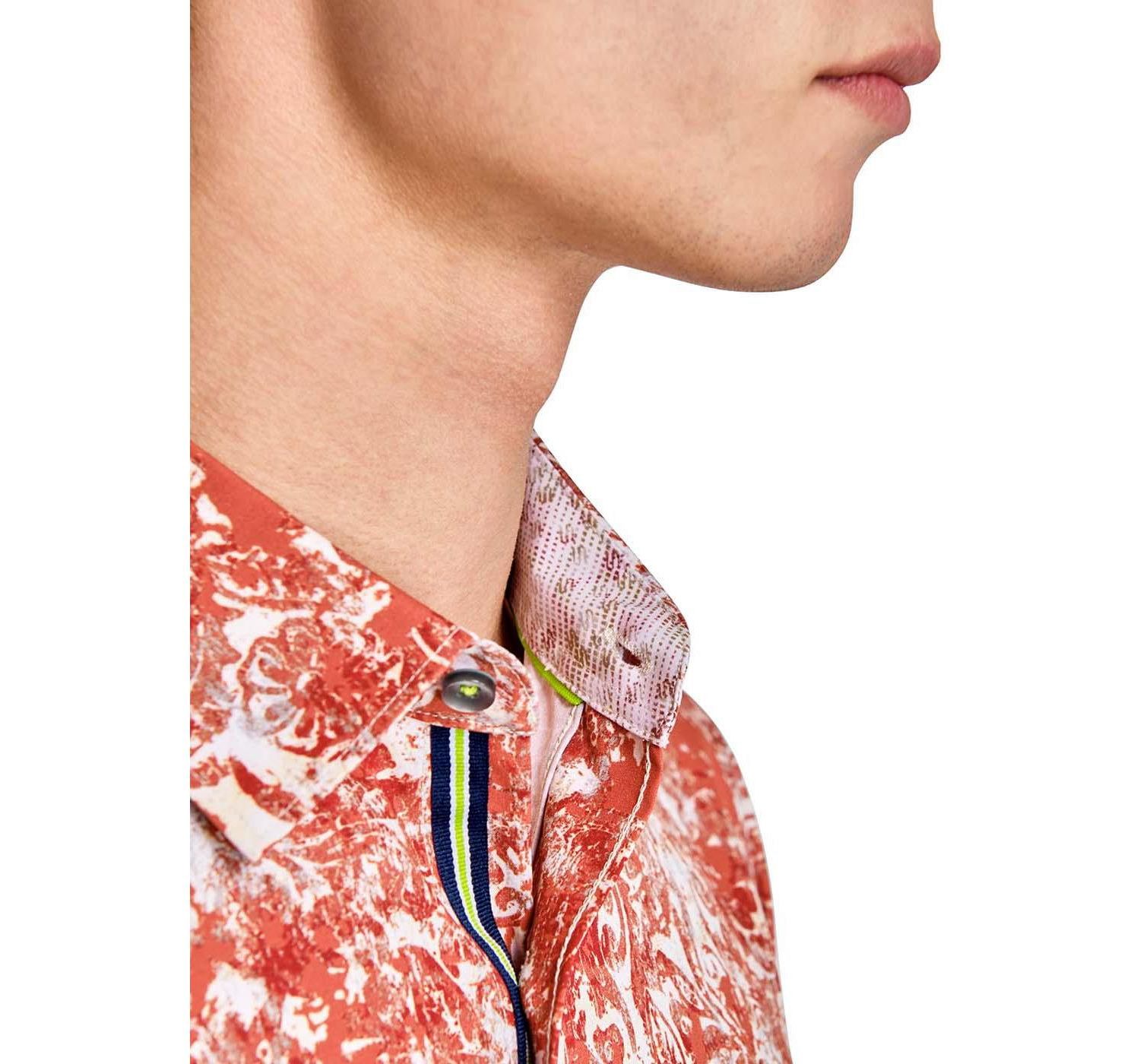 Men's Regular Fit 4-Way Stretch Performance Long Sleeve Button Down